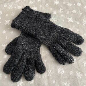 Nine West Women’s Knit Gloves – Black w/ Grey Accents – Super Soft